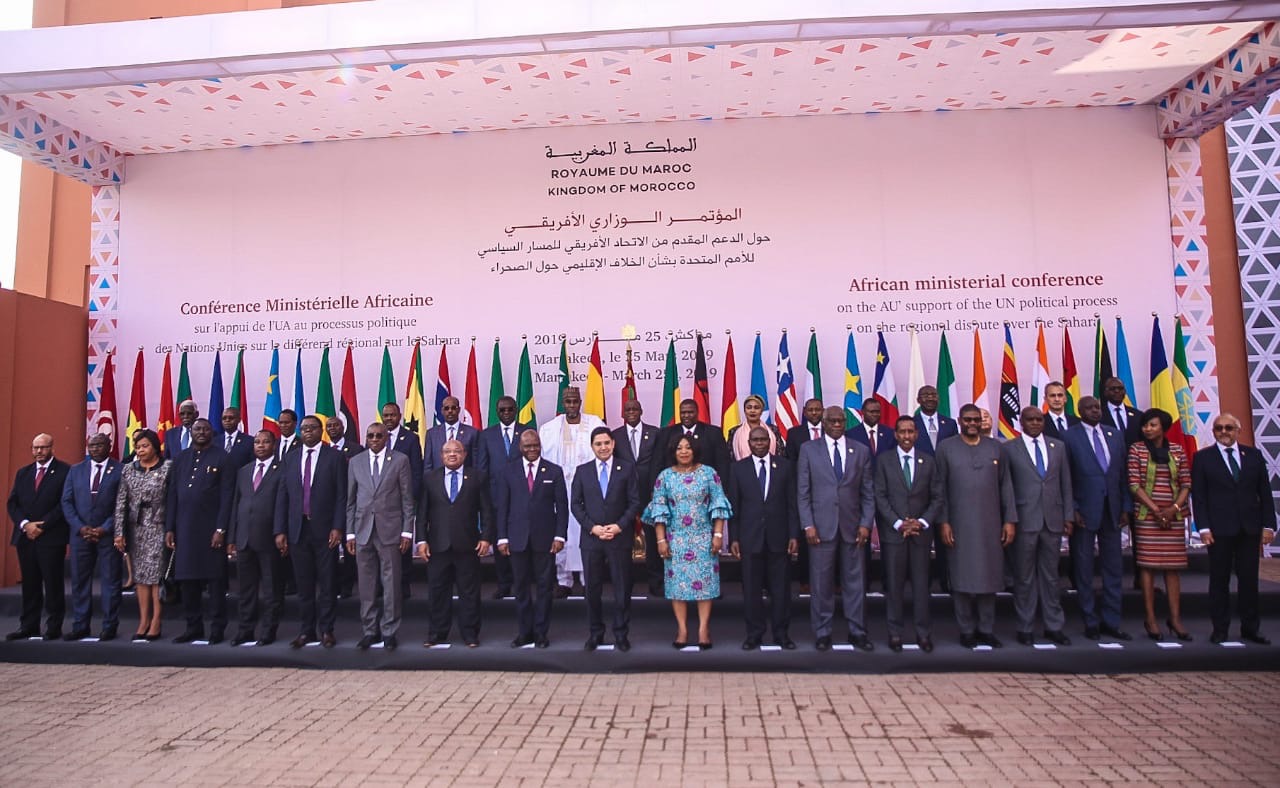 الاعلان بمؤتمر مراكش : 37 وزير خارجية أفريقي رفضهم إنفصال الصحراء المغربية عن المملكة