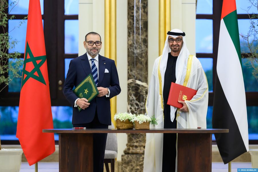 جلالة الملك محمد السادس ورئيس الإمارات يوقعان إعلان شراكة اقتصادية ضخمة بين البلدين