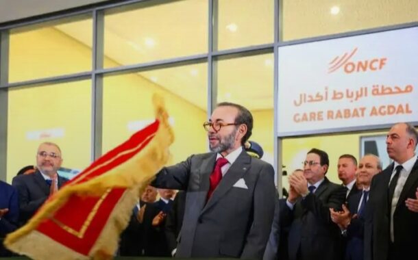 جلالة الملك محمد السادس يشرف بمحطة القطار الرباط – أكدال، على إعطاء انطلاقة إنجاز الخط السككي فائق السرعة LGV