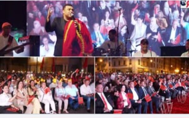 الفنان المحبوب زكرياء الغافولي في حفل بمناسبة ذكرى عيد العرش المجيد