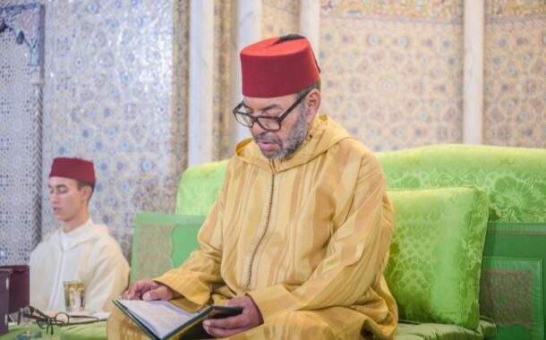 امير المؤمنين الملك محمد السادس يحي ذكىى المولد النبوي الشريف بمسجد حسان بالرباط