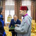 جلالة الملك محمد السادس يستقبل بالقصر الملكي بالرباط المتسلقة المغربية نوال صفنضلة