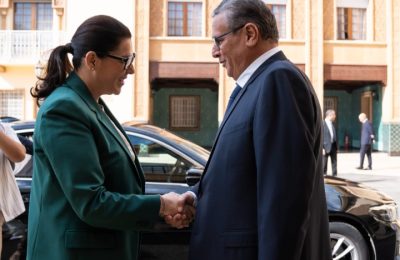 مراسيم تسليم السلط بين رئيسة الحكومة فاطمة الزهراء المنصوري و عزيز أخنوش